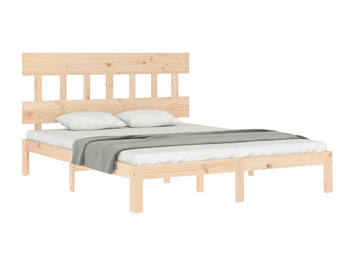 Estructura de cama sin colchón 160x200 cm madera maciza de pino