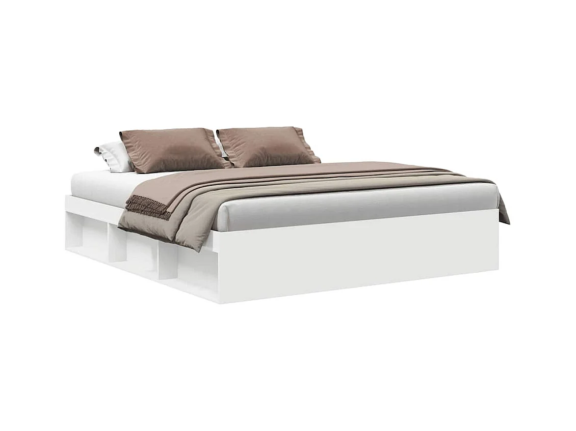 Struttura letto senza materasso bianco 200x200 cm
