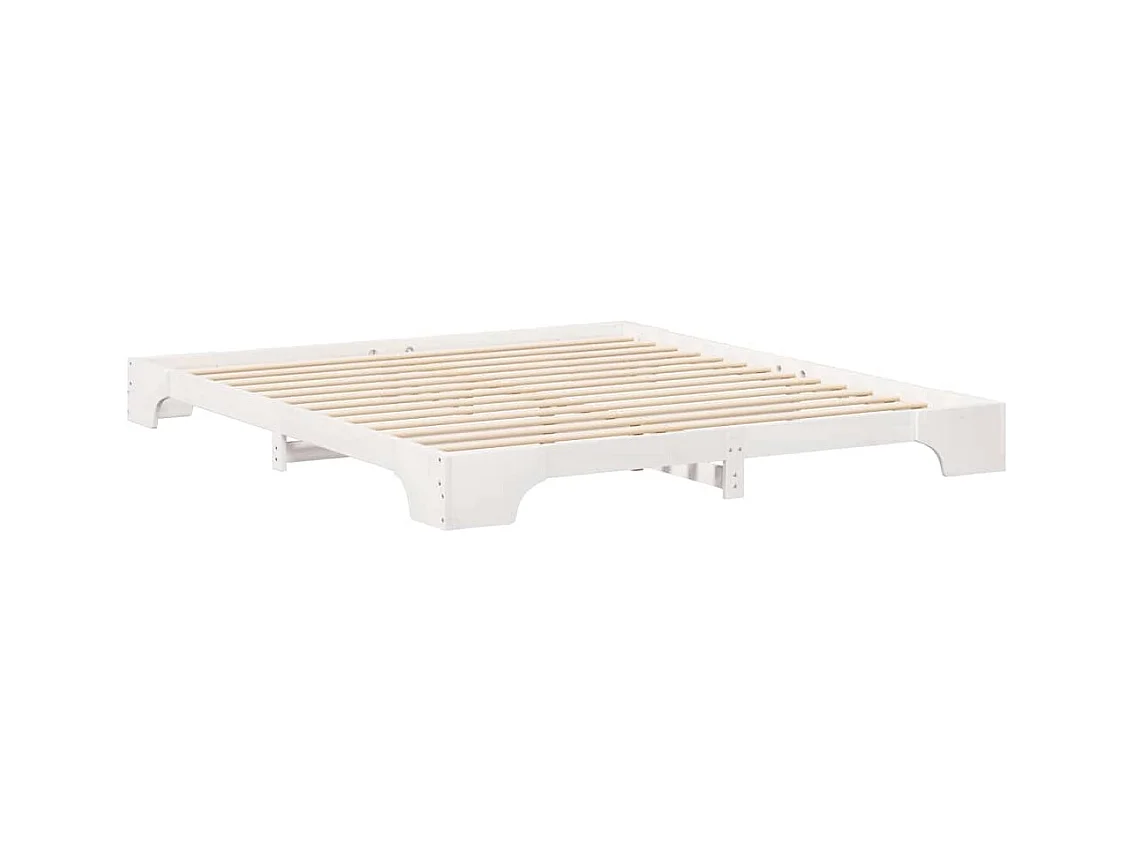 Estructura de cama elevada Blanco 180 x 220 cm Madera maciza de pino