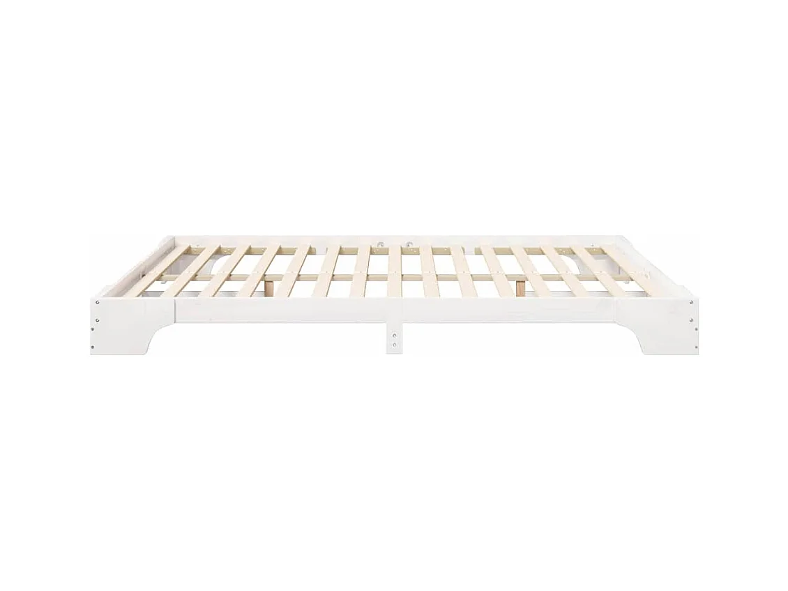 Estructura de cama elevada Blanco 180 x 220 cm Madera maciza de pino