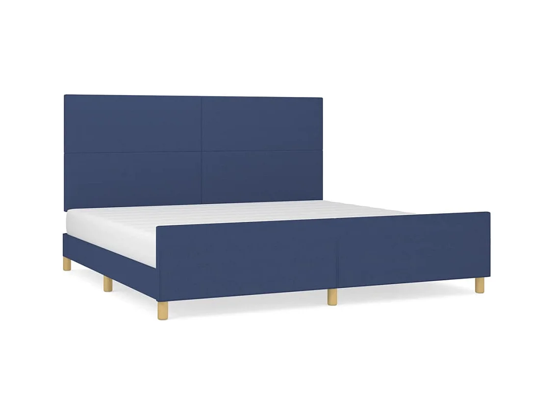 Bedframe zonder matras blauw 200x200 cm stof