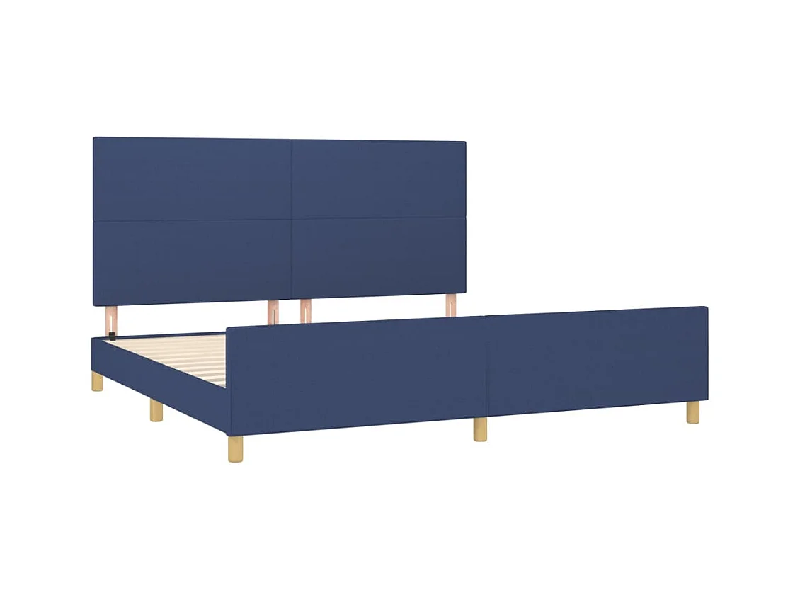 Bedframe zonder matras blauw 200x200 cm stof