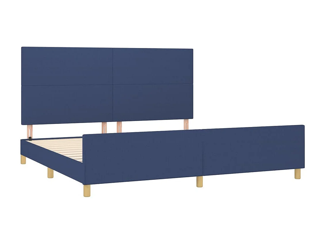 Bedframe zonder matras blauw 200x200 cm stof