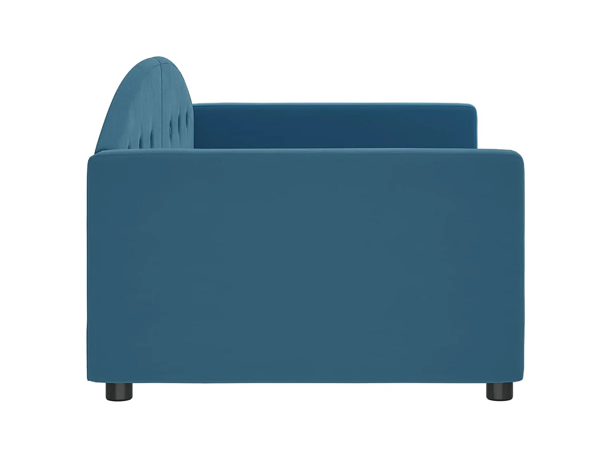 Lit de repos sans matelas bleu 90x200 cm velours