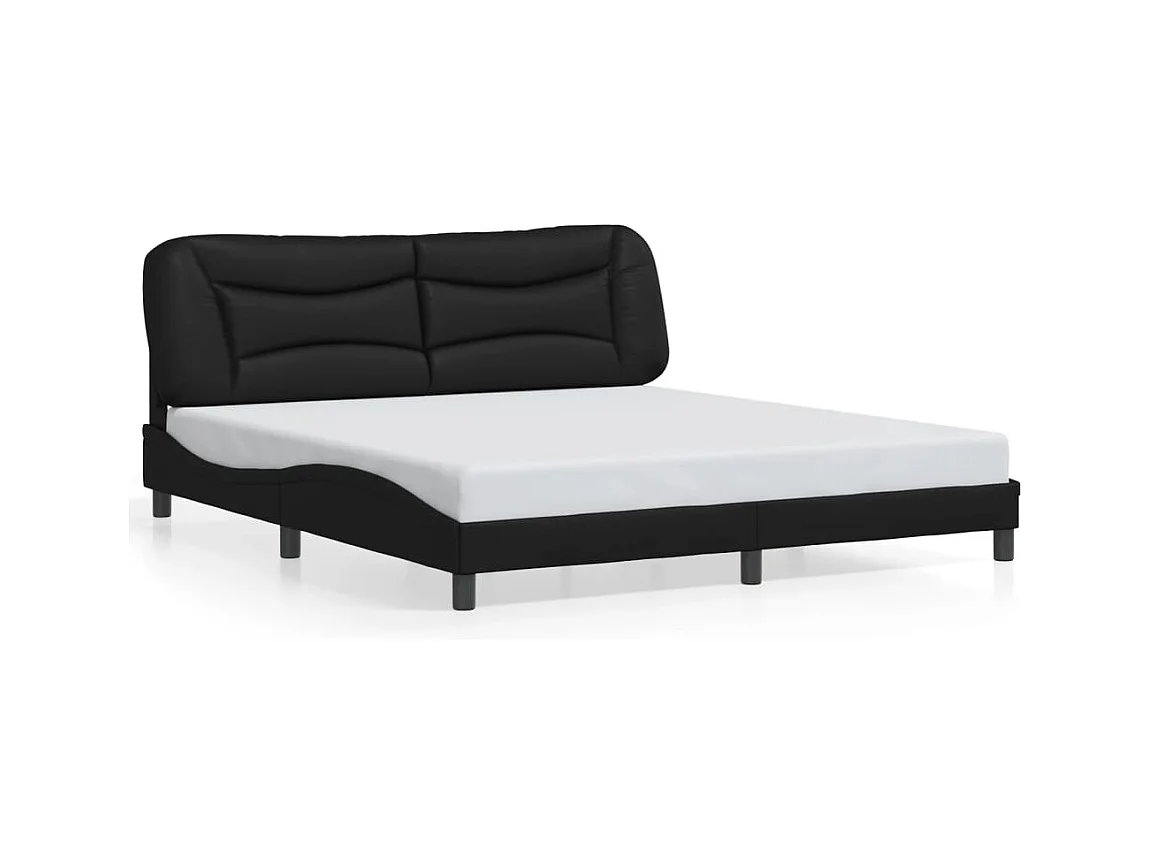 Bedframe zonder matras zwart 180x200 cm kunstleer
