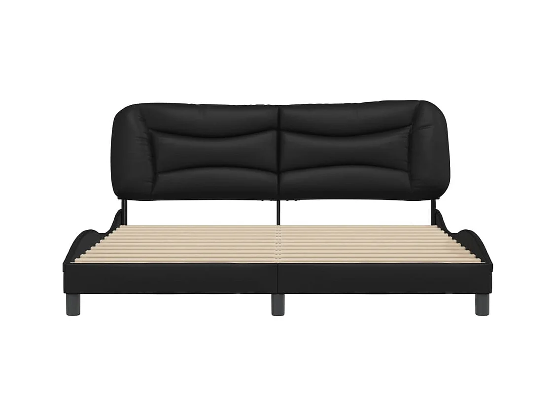 Bedframe zonder matras zwart 180x200 cm kunstleer