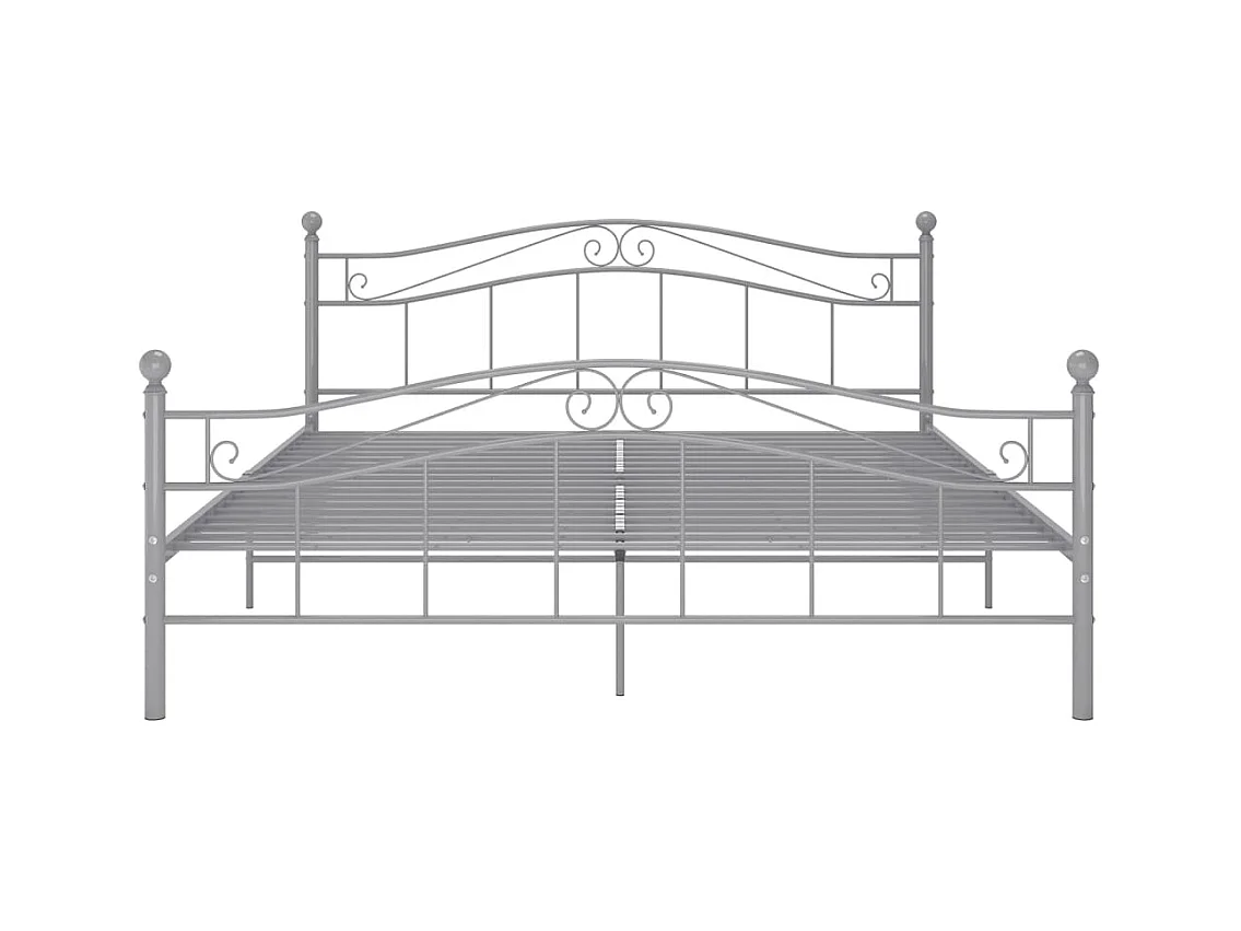 Struttura letto in metallo grigio 200x200 cm