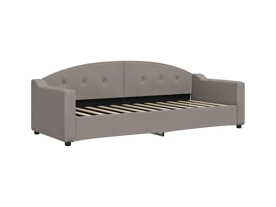 Divano letto senza materasso in tessuto tortora 80x200 cm