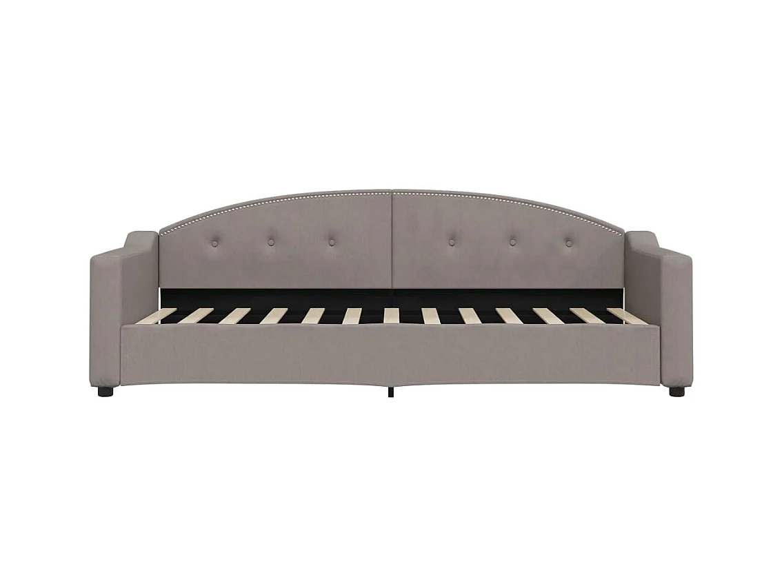 Divano letto senza materasso in tessuto tortora 80x200 cm