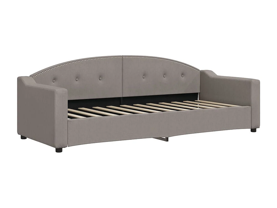 Lit de repos sans matelas taupe 80x200 cm tissu