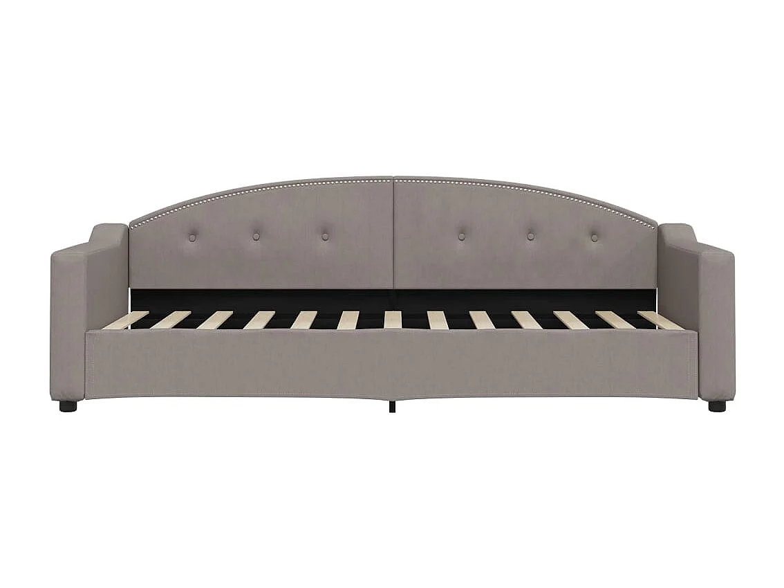 Lit de repos sans matelas taupe 80x200 cm tissu