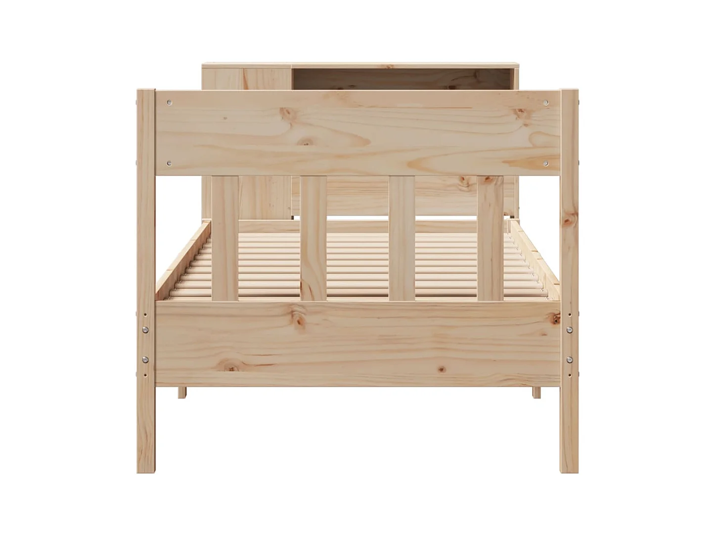 Bibliotheekbed zonder matras 90x190 cm massief grenenhout