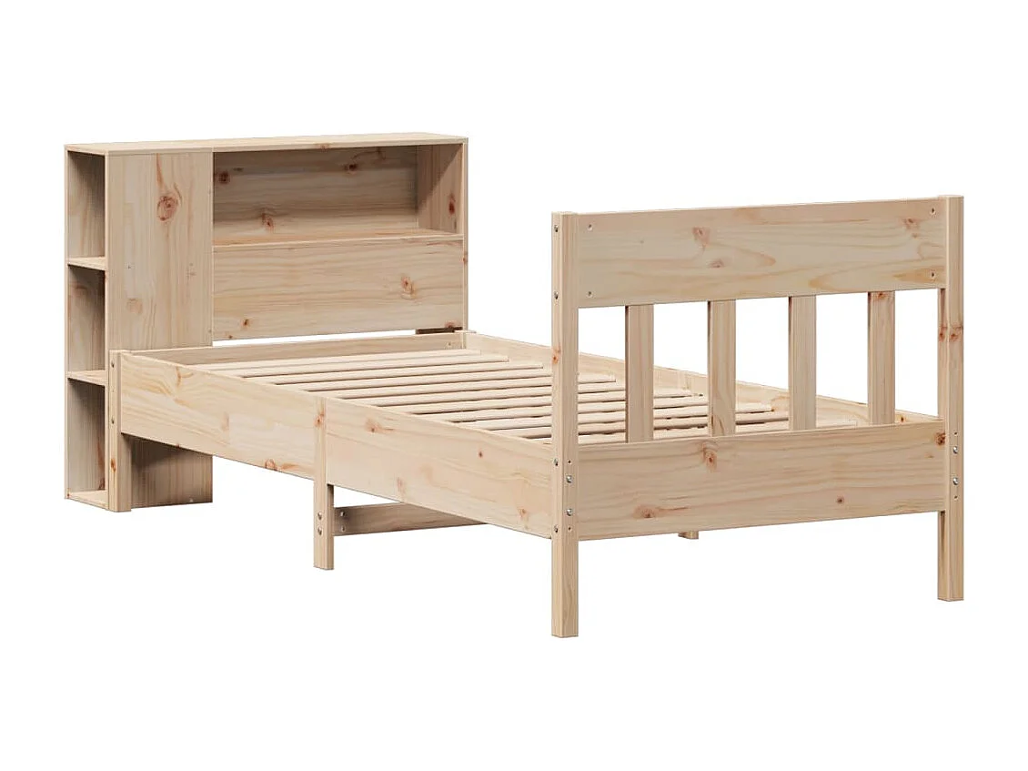 Bibliotheekbed zonder matras 90x190 cm massief grenenhout