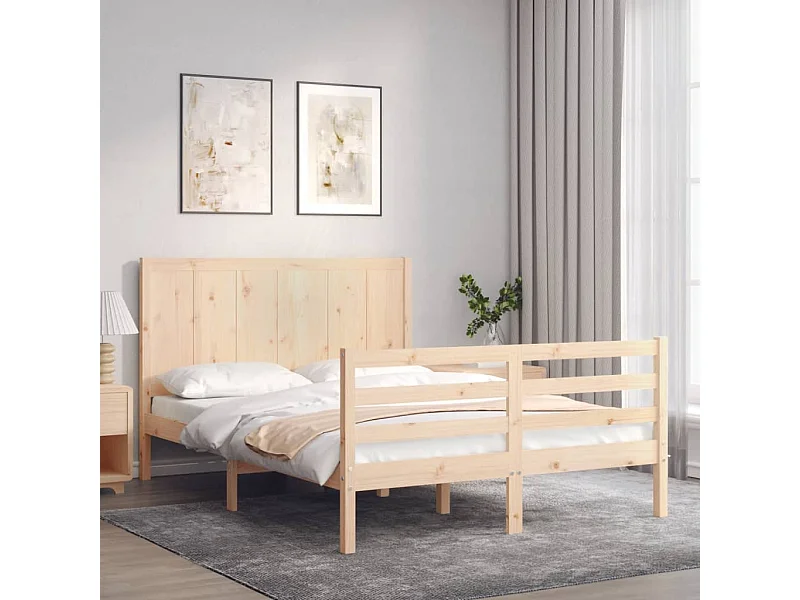 Struttura letto senza materasso 140x200 cm in legno massello