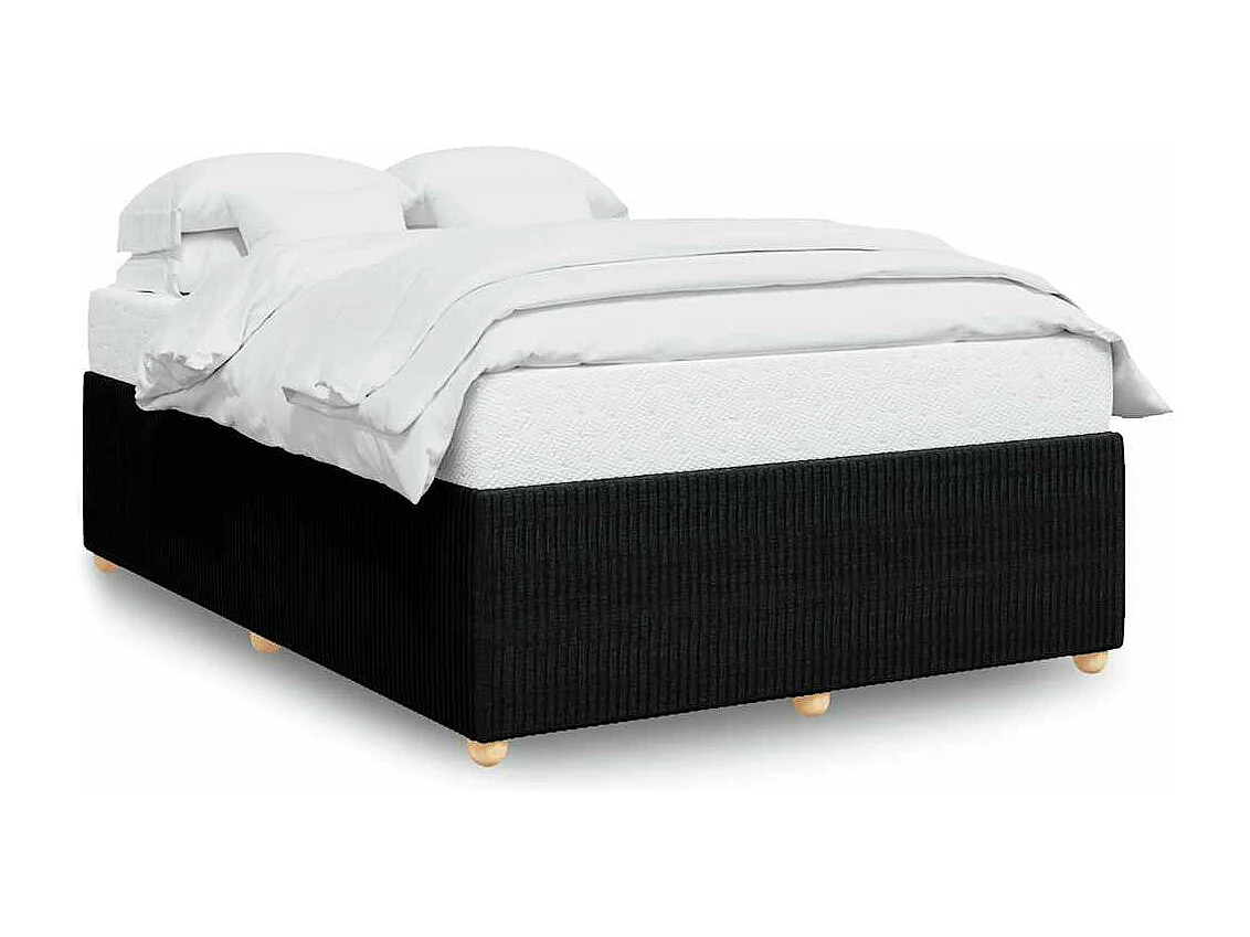 Struttura letto senza materasso nera 140x190 cm tessuto