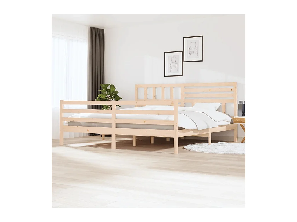 Struttura letto senza materasso in legno massello 200x200 cm