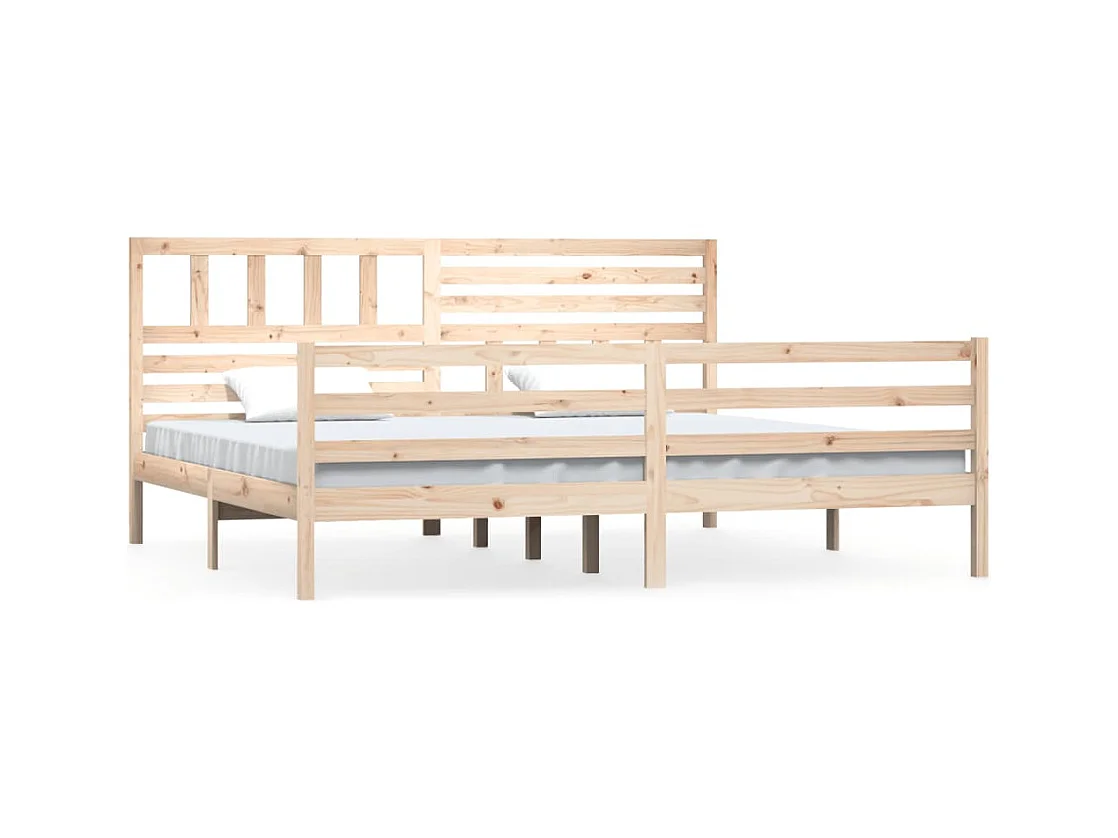 Struttura letto senza materasso in legno massello 200x200 cm