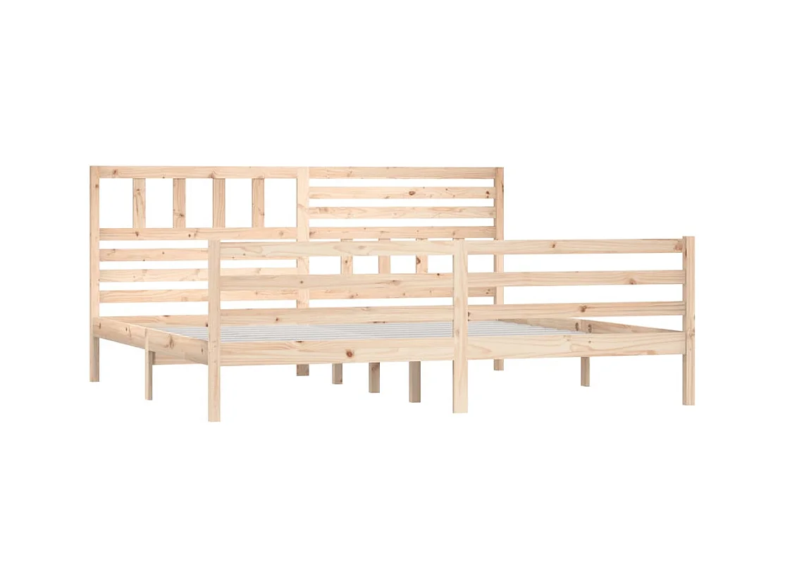 Struttura letto senza materasso in legno massello 200x200 cm