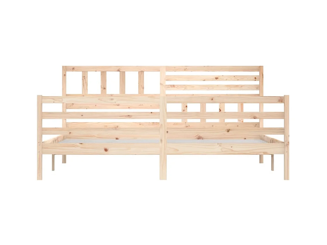 Struttura letto senza materasso in legno massello 200x200 cm