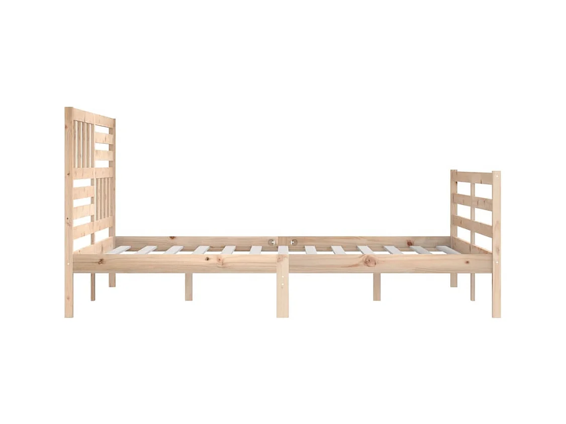 Struttura letto senza materasso in legno massello 200x200 cm