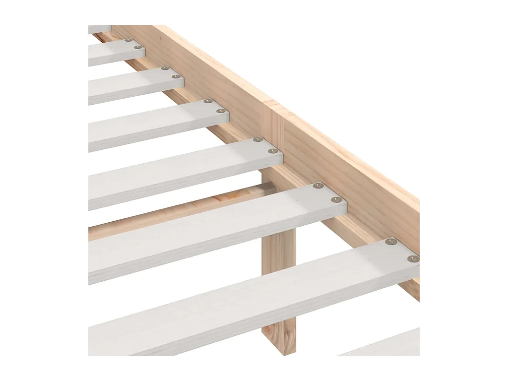 Struttura letto senza materasso in legno massello 200x200 cm