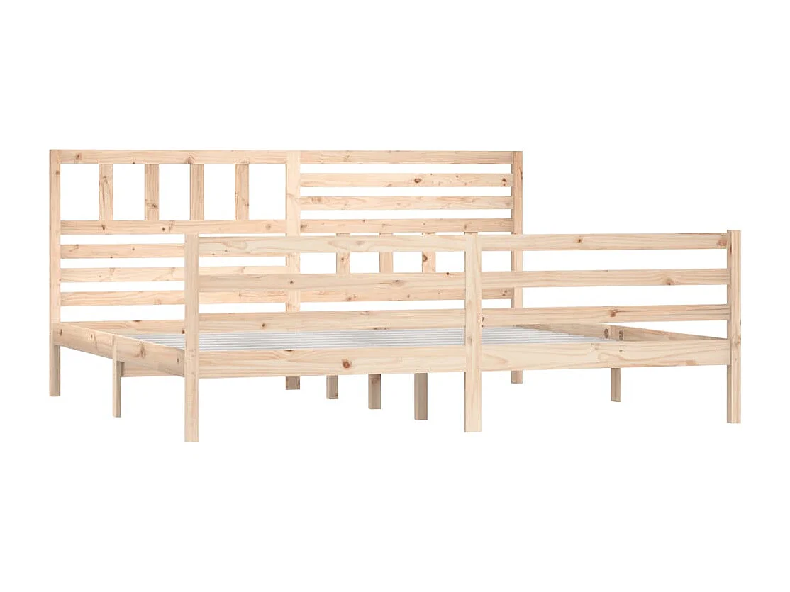 Cadre de lit sans matelas bois massif 200x200 cm