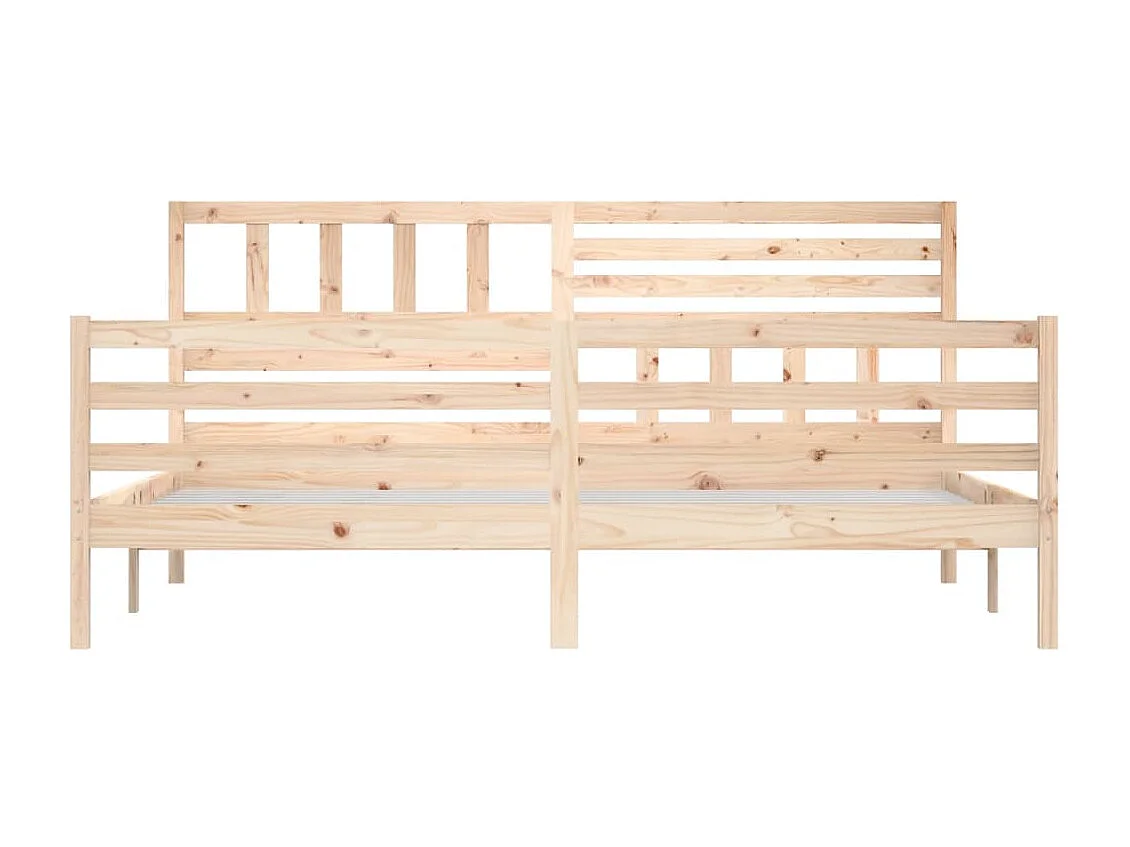 Cadre de lit sans matelas bois massif 200x200 cm