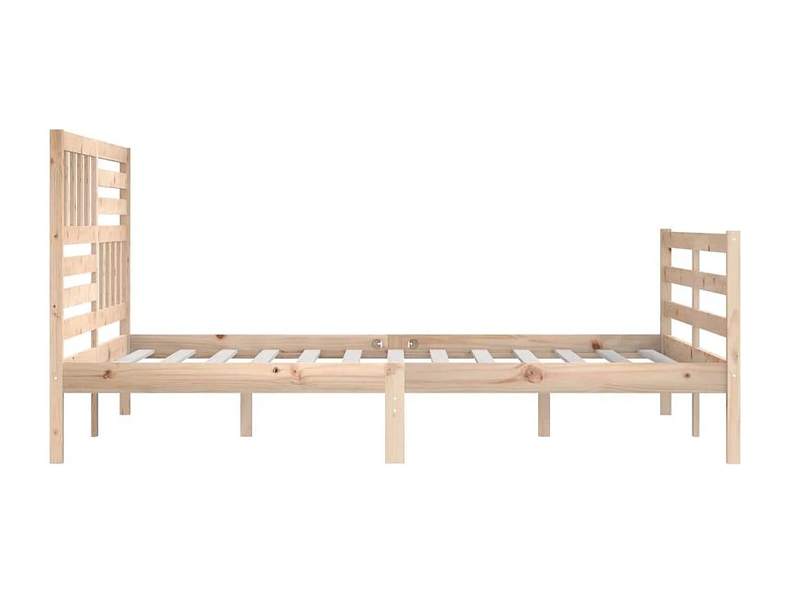 Cadre de lit sans matelas bois massif 200x200 cm
