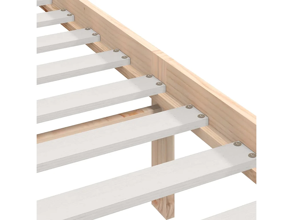 Cadre de lit sans matelas bois massif 200x200 cm