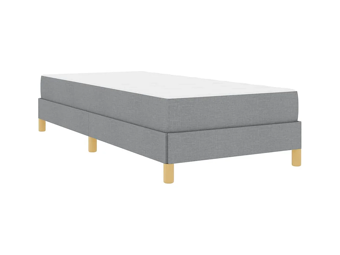 Letto a molle grigio chiaro e marrone 80 x 200 cm