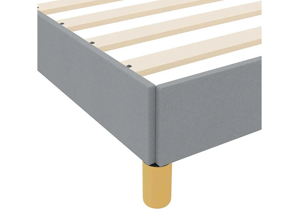 Letto a molle grigio chiaro e marrone 80 x 200 cm