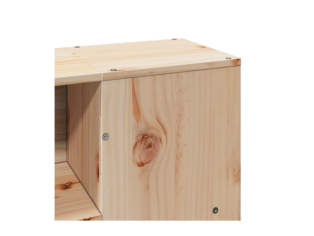 Bibliotheekbed zonder matras 150x200 cm massief hout