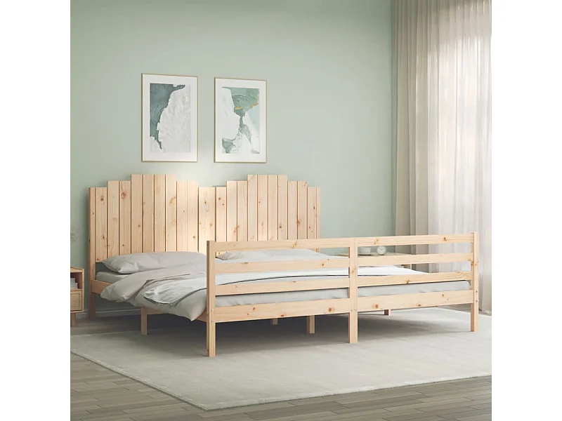 Bettgestell ohne Matratze 200x200 cm Massivholz