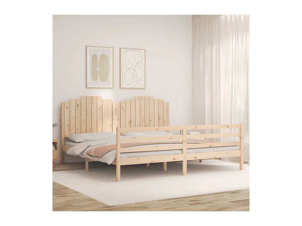 Bettgestell ohne Matratze 200x200 cm Massivholz