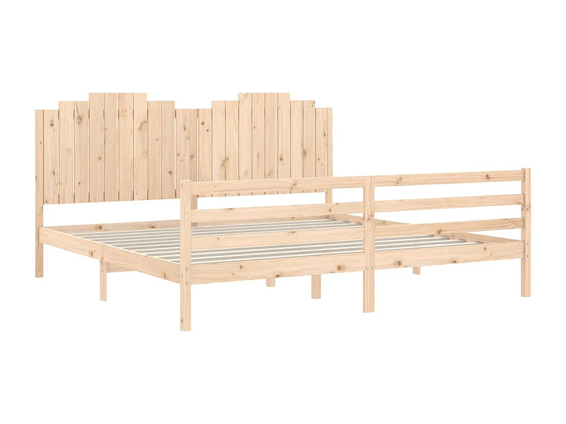 Cadre de lit sans matelas 200x200 cm bois massif