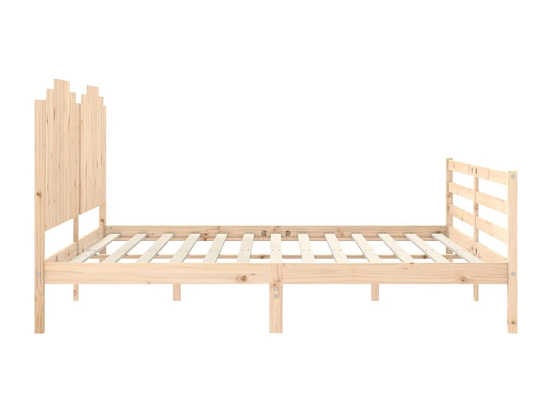 Cadre de lit sans matelas 200x200 cm bois massif