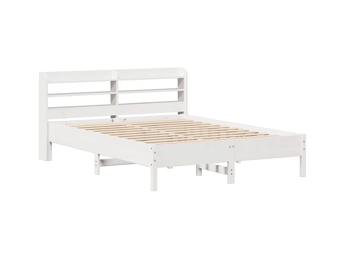 Bedframe zonder matras wit 140x200 cm massief grenenhout