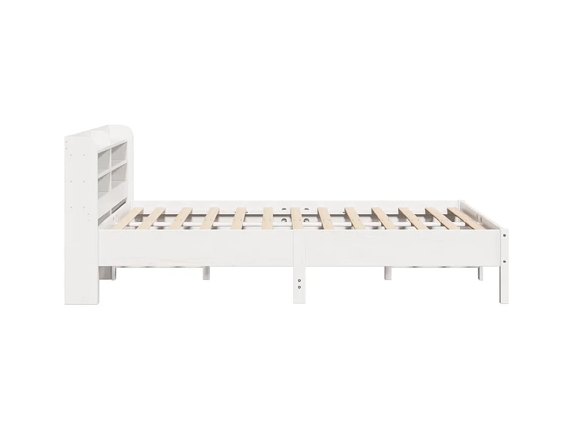 Bedframe zonder matras wit 140x200 cm massief grenenhout