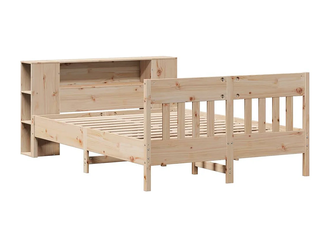 Cama biblioteca sin colchón 120x200 cm madera maciza de pino