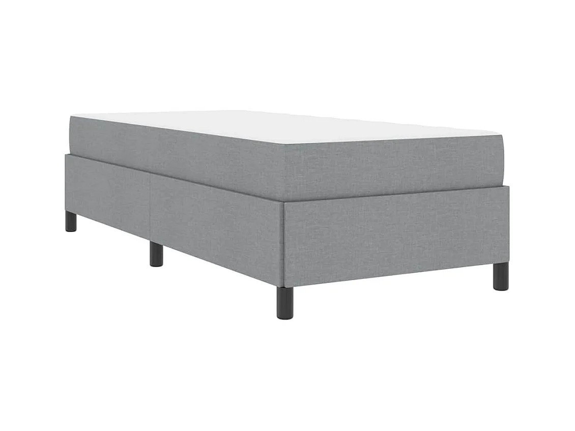 Letto boxspring grigio chiaro e nero 100 x 200 cm