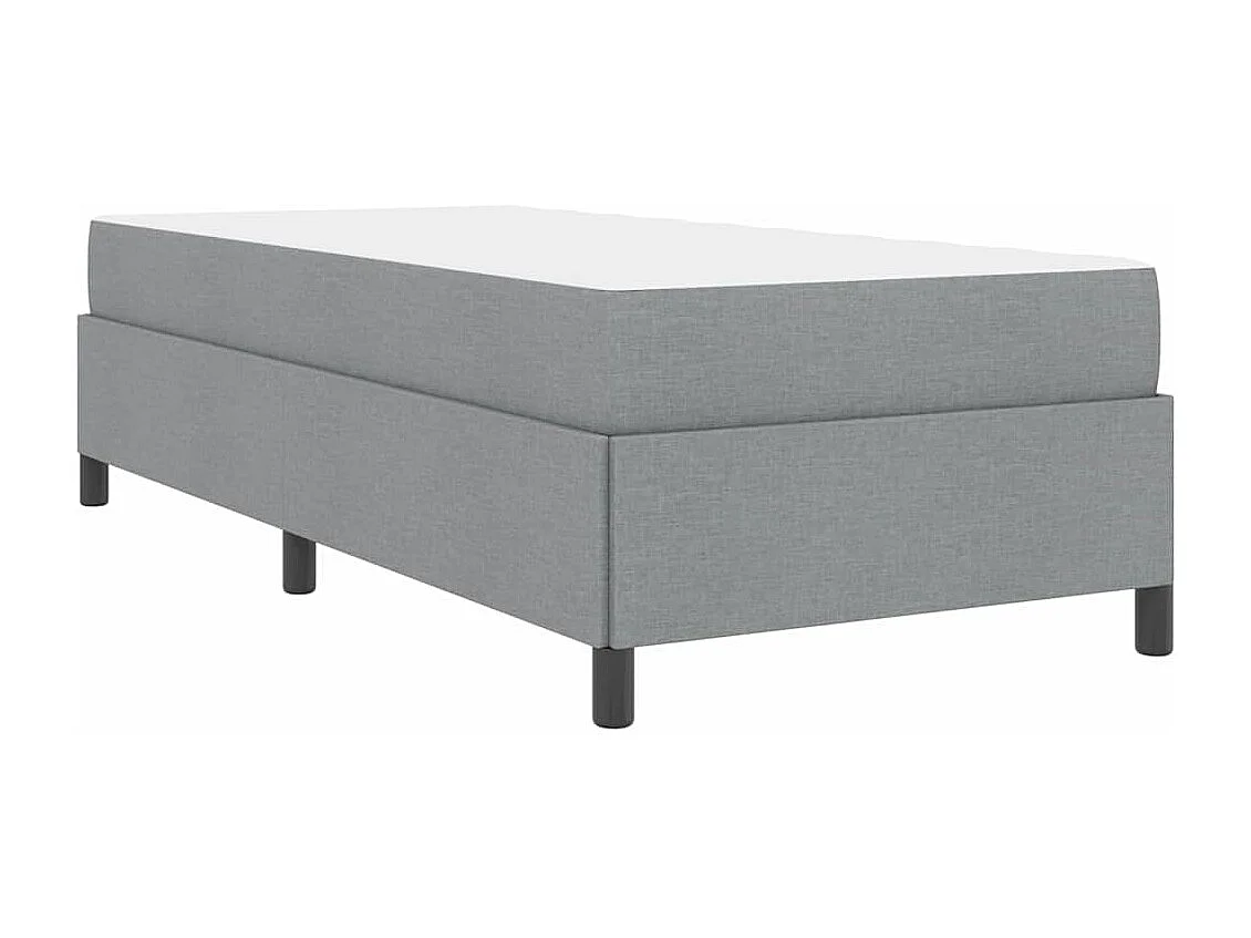 Letto boxspring grigio chiaro e nero 100 x 200 cm