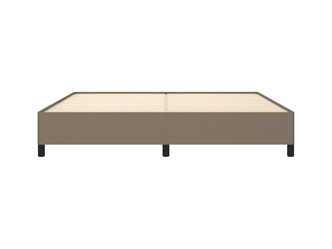 Struttura letto senza materasso in tessuto tortora 200x200 cm