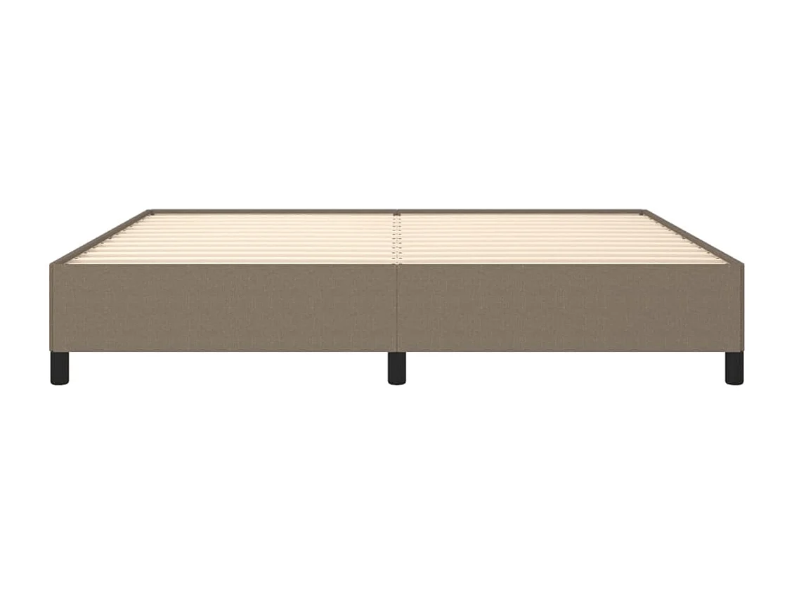 Cadre de lit sans matelas taupe 200x200 cm tissu