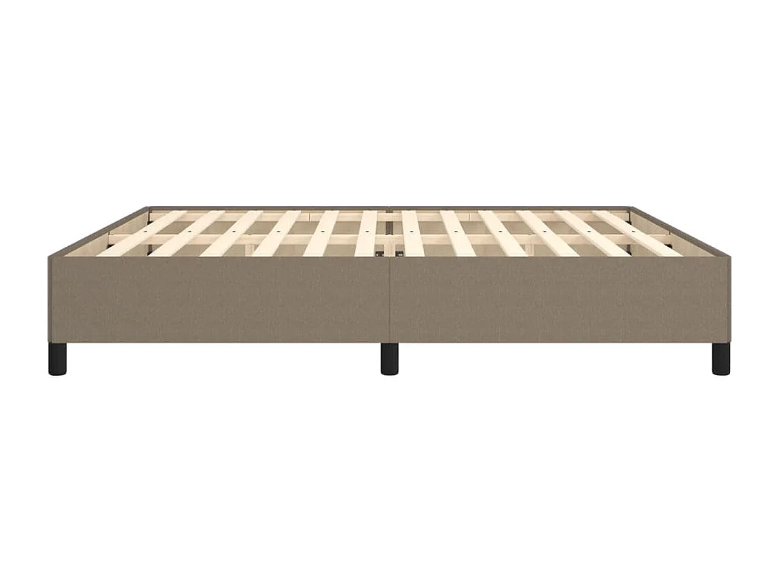 Cadre de lit sans matelas taupe 200x200 cm tissu