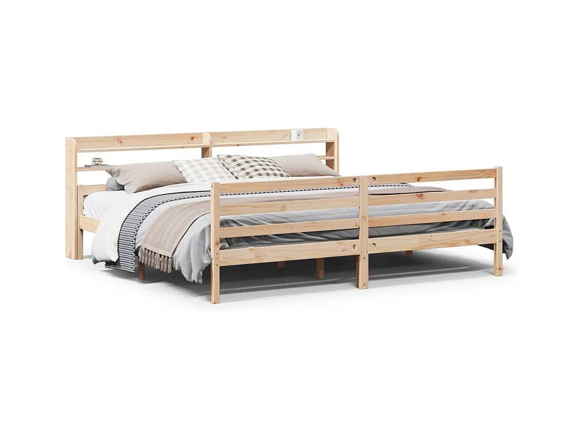 Bedframe met hoofdbord zonder matras 200x200 cm