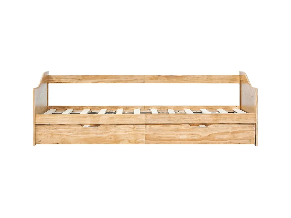 Cadre de lit extensible sans matelas bois de pin 90x200 cm