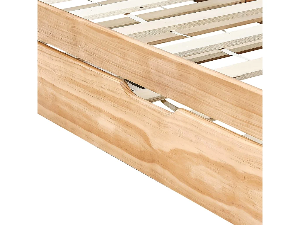 Cadre de lit extensible sans matelas bois de pin 90x200 cm