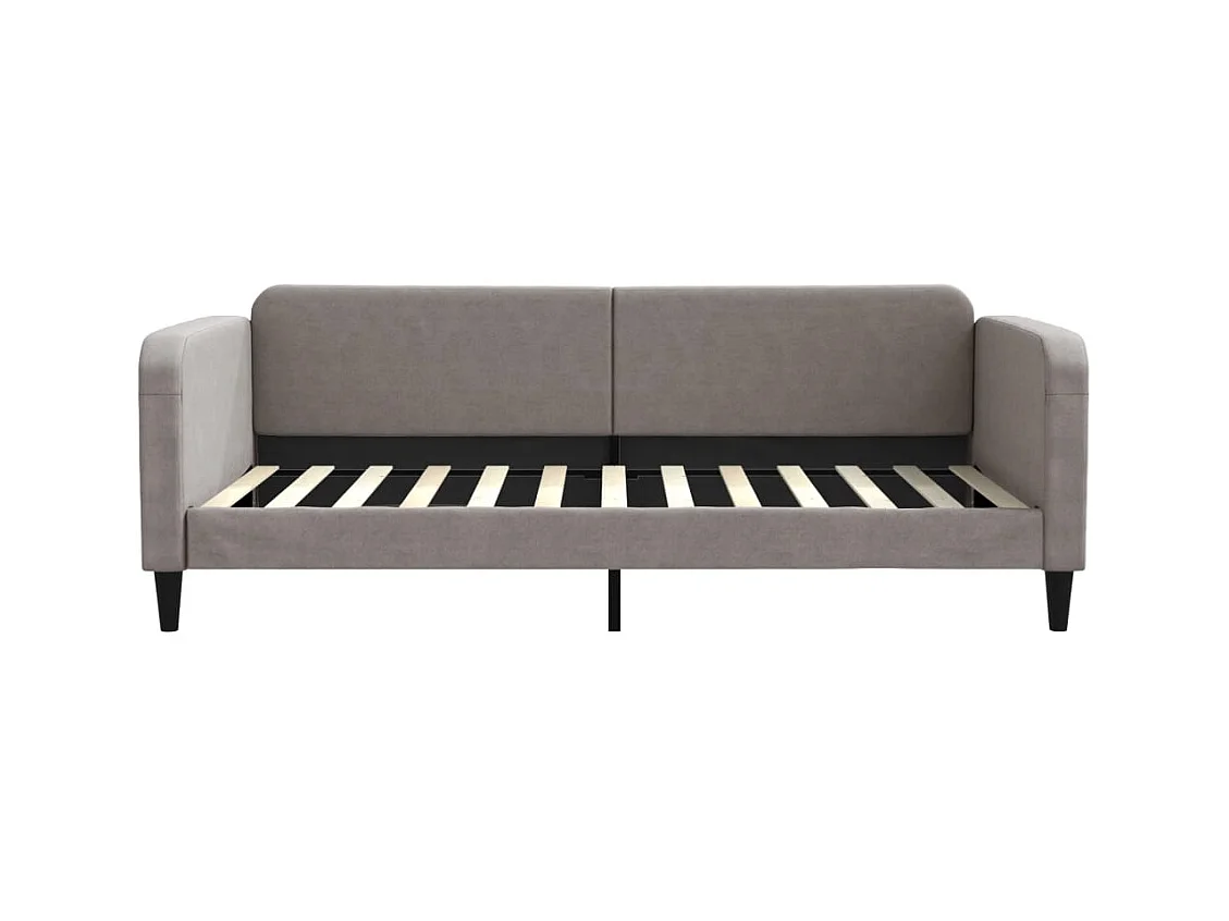 Lit de jour avec matelas taupe 100x200 cm tissu
