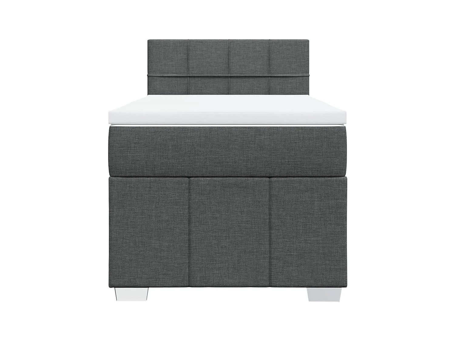 Lattenbodem met matras Donkergrijs 80x200 cm Stof