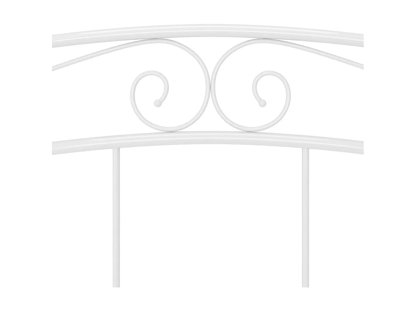 Struttura letto senza materasso in metallo bianco 160x200 cm